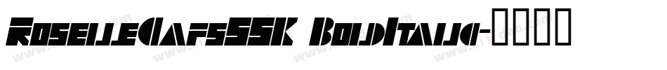 RoselleCapsSSK BoldItalic字体转换